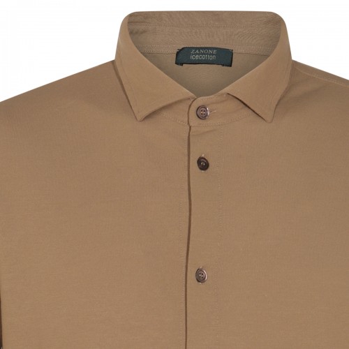 BEIGE COTTON SHIRT