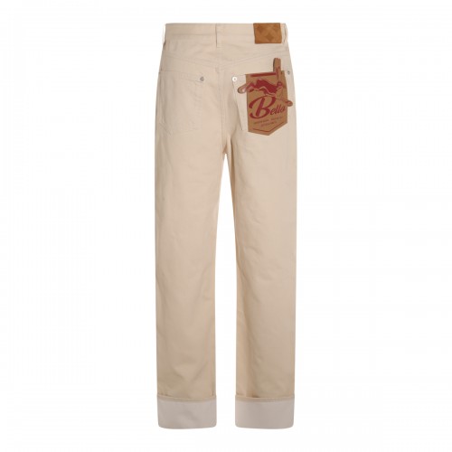 BEIGE COTTON JEANS