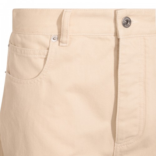 BEIGE COTTON JEANS