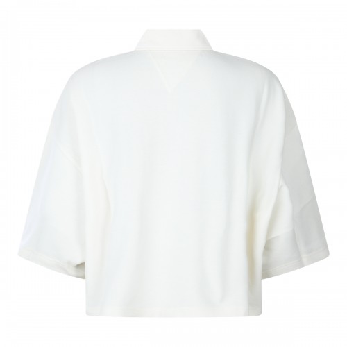 WHITE COTTON POLO SHIRT