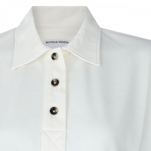 WHITE COTTON POLO SHIRT