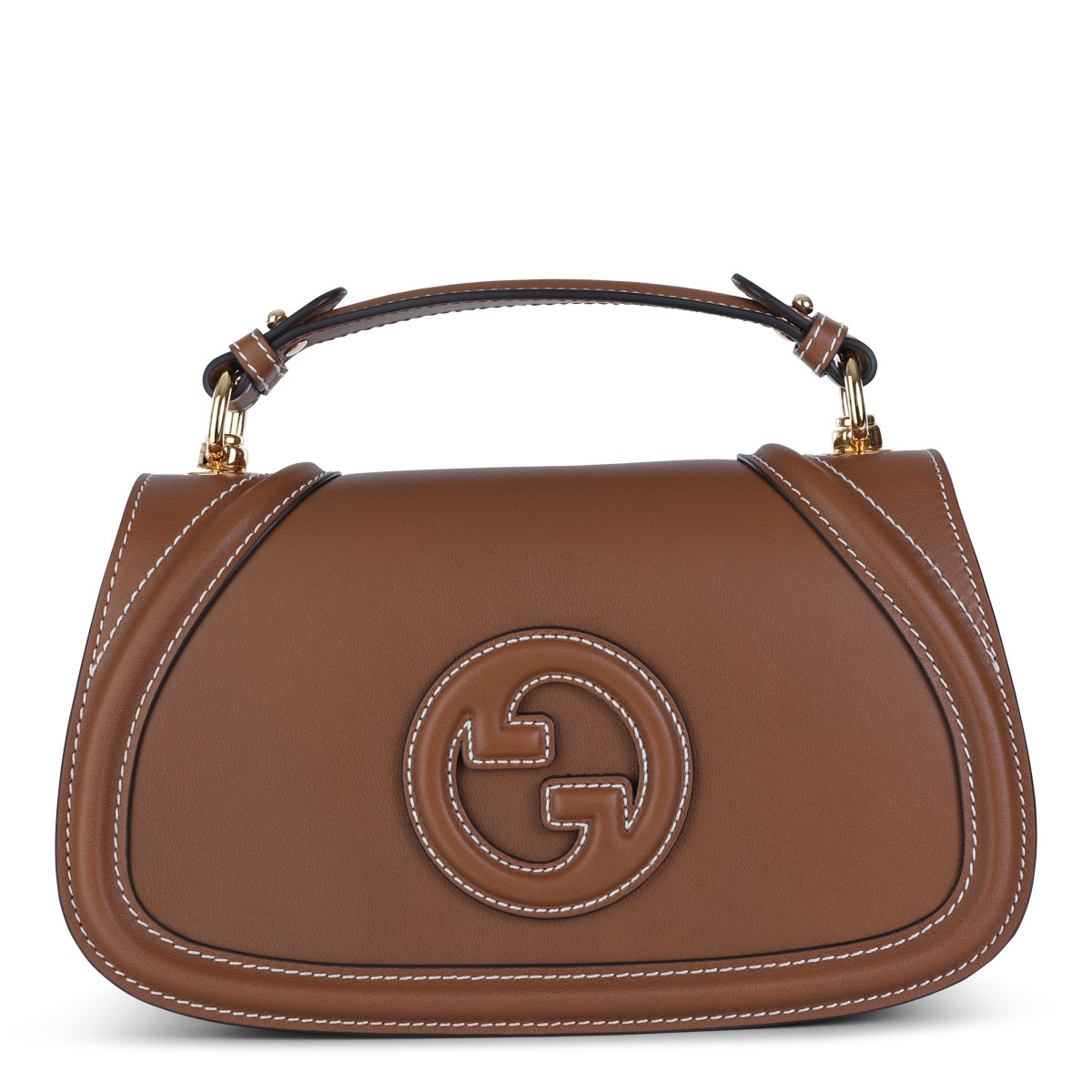 BROWN LEATHER BLONDIE SHOULDER BAG