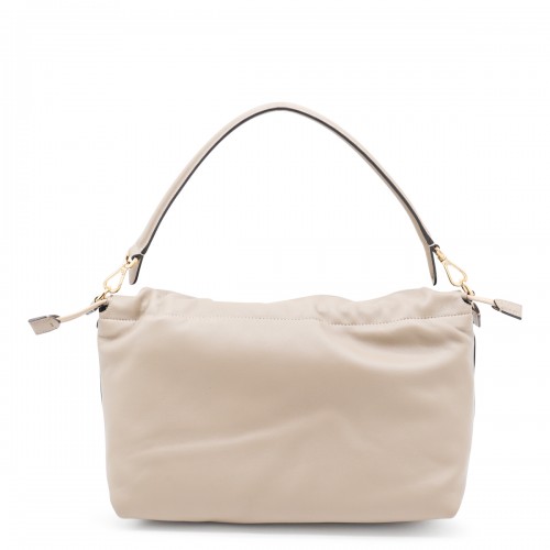 BEIGE LEATHER MAMMA BAGUETTE LARGE SHOULDER BAG