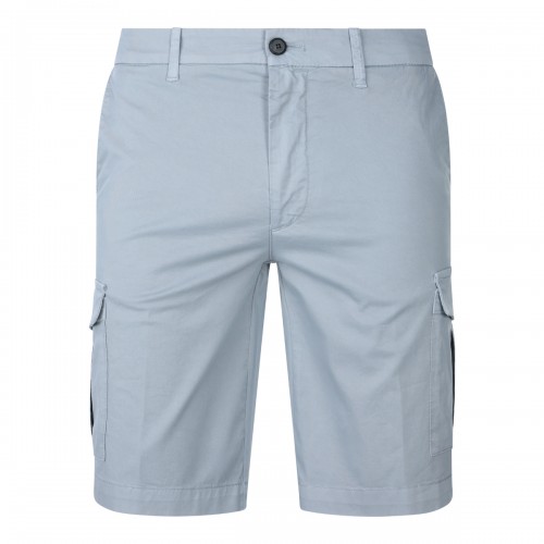 LIGHT BLUE COTTON SHORTS