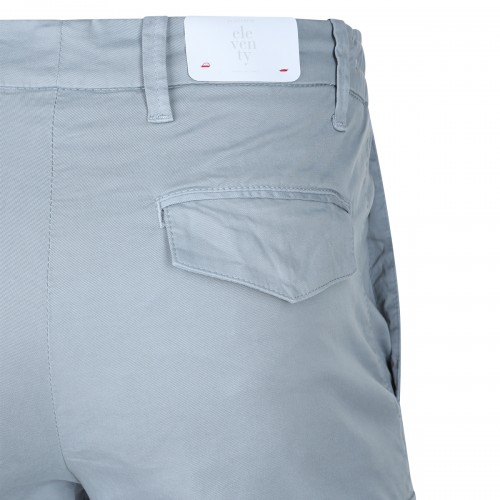 LIGHT BLUE COTTON SHORTS