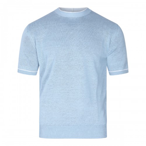 BLUE LINEN T-SHIRT