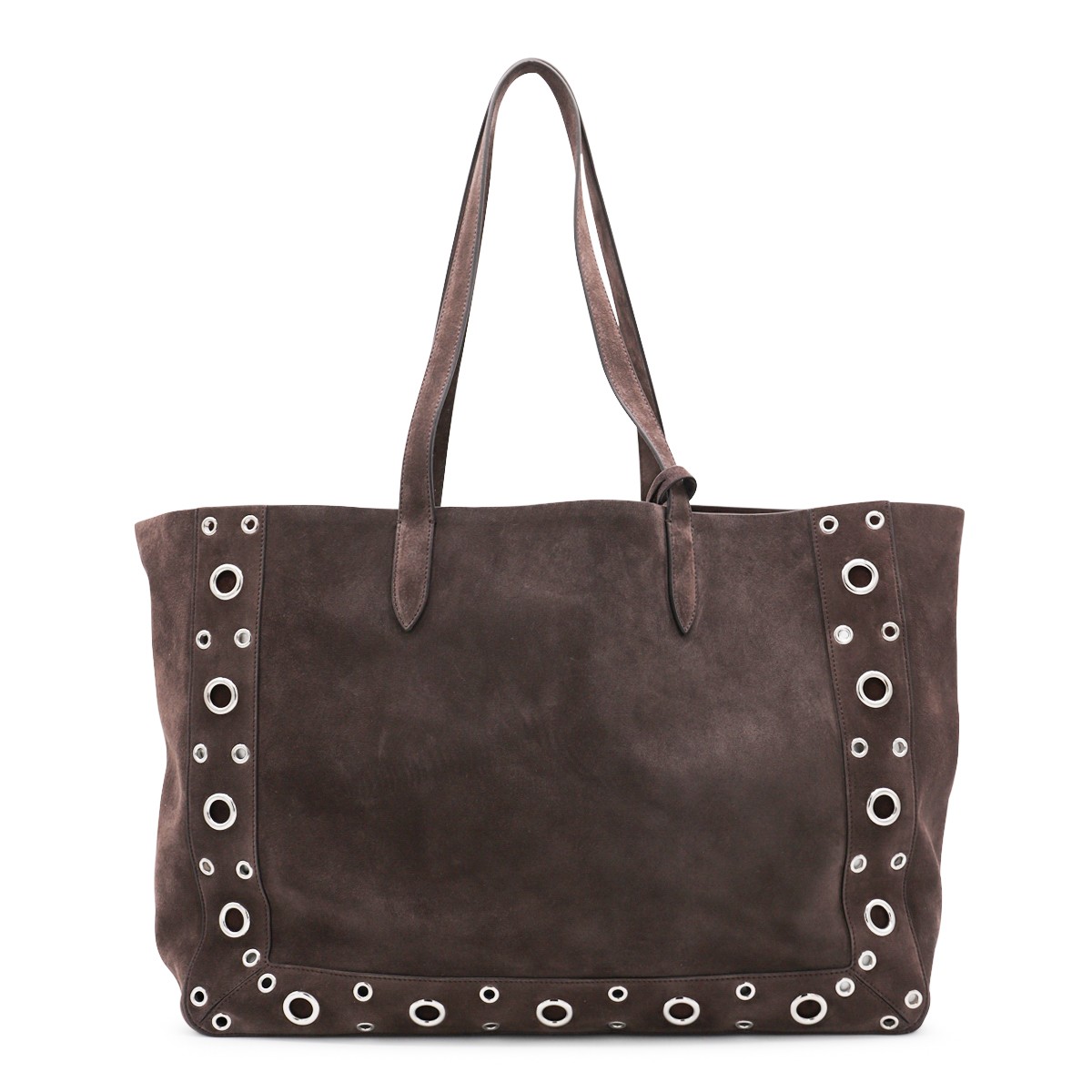 BROWN SUEDE NELLCOTE TOTES BROWN SUEDE NELLCOTE TOTES