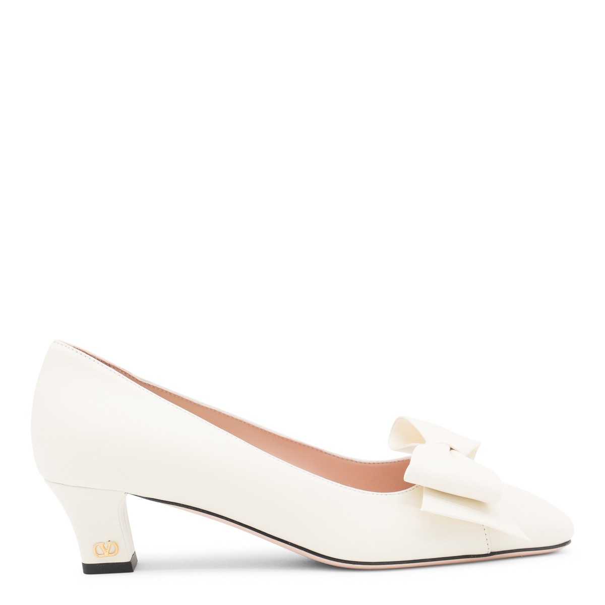 IVORY LEATHER PUMPS