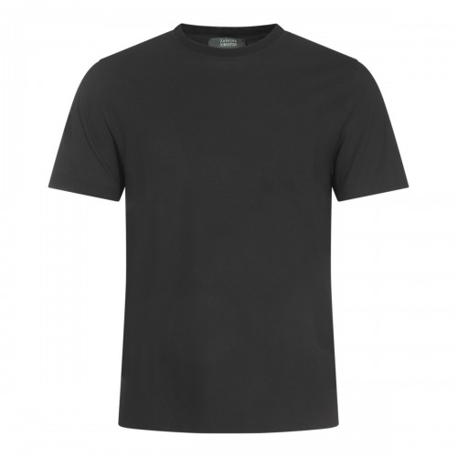 BLACK COTTON T-SHIRT