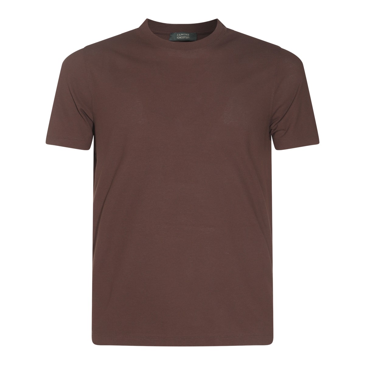 DARK BROWN COTTON T-SHIRT