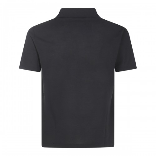 BLACK COTTON POLO SHIRT