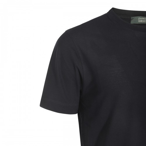 DARK BLUE COTTON T-SHIRT