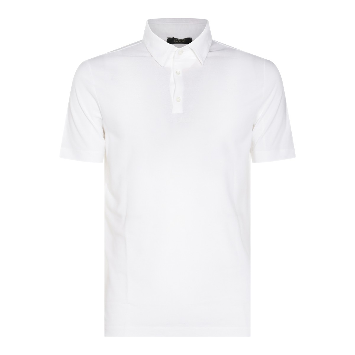 WHITE COTTON POLO SHIRT