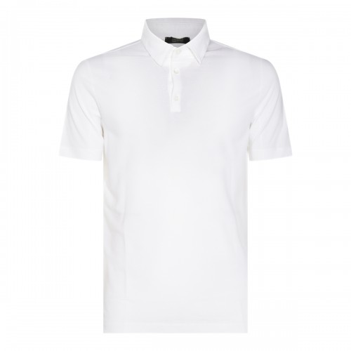 WHITE COTTON POLO SHIRT