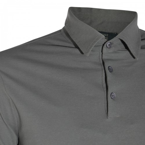 DARK GREEN COTTON POLO SHIRT