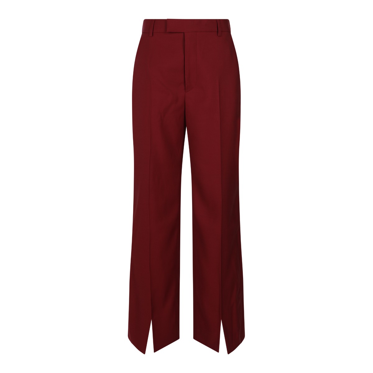 RED WOOL PANTS