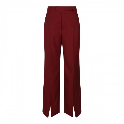 RED WOOL PANTS