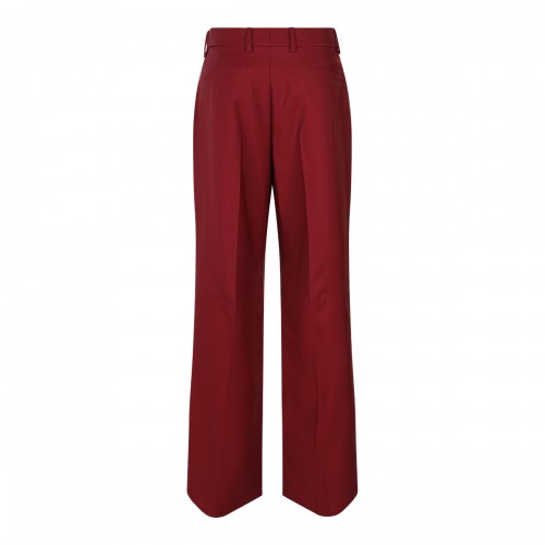 RED WOOL PANTS