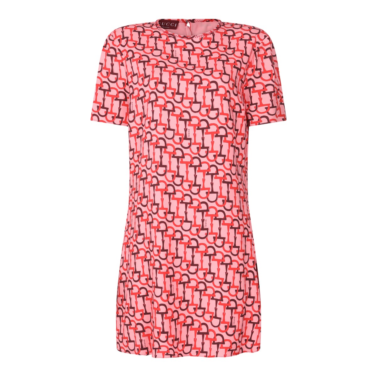 PINK MULTICOLOR VISCOSE MINI DRESS