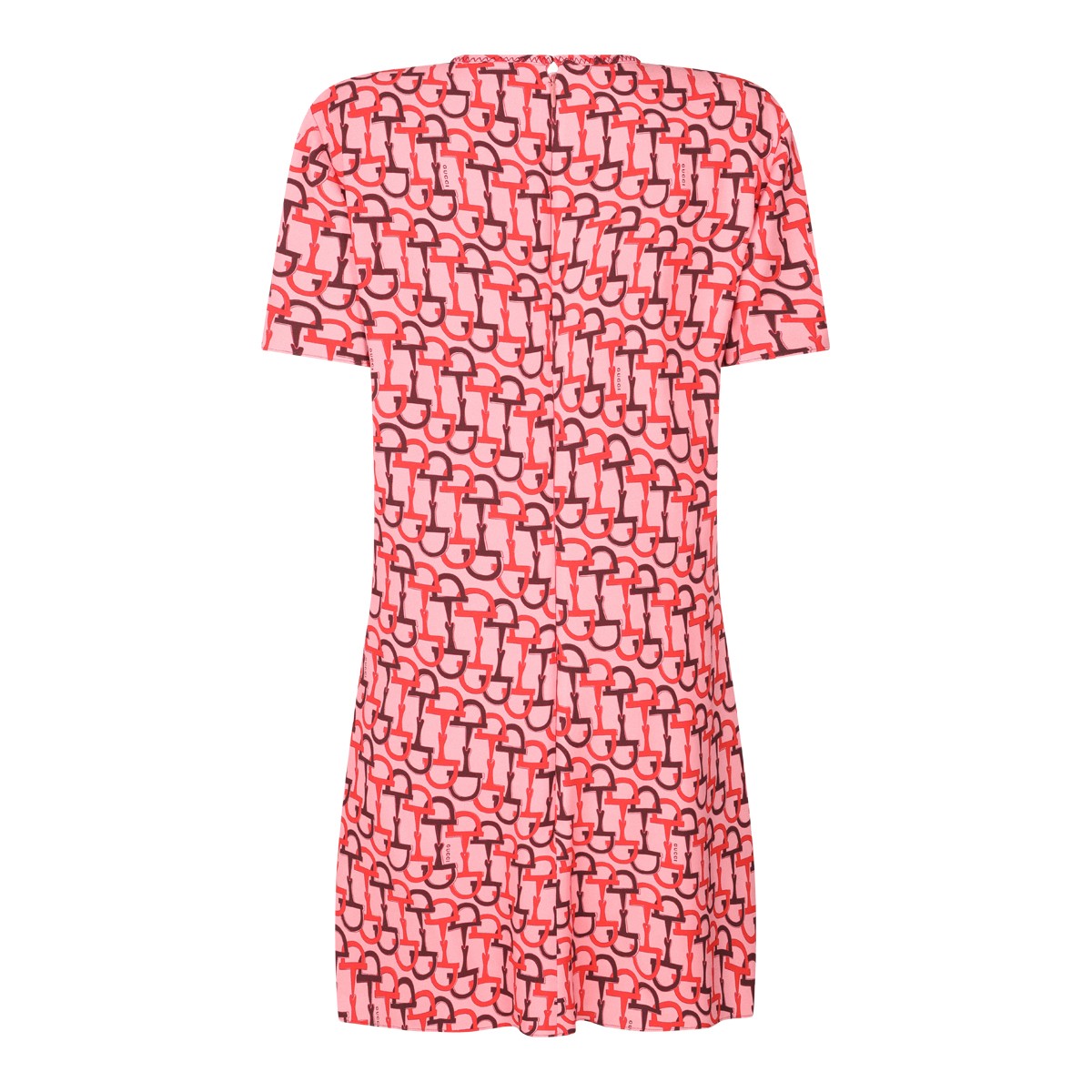 PINK MULTICOLOR VISCOSE MINI DRESS PINK MULTICOLOR VISCOSE MINI DRESS