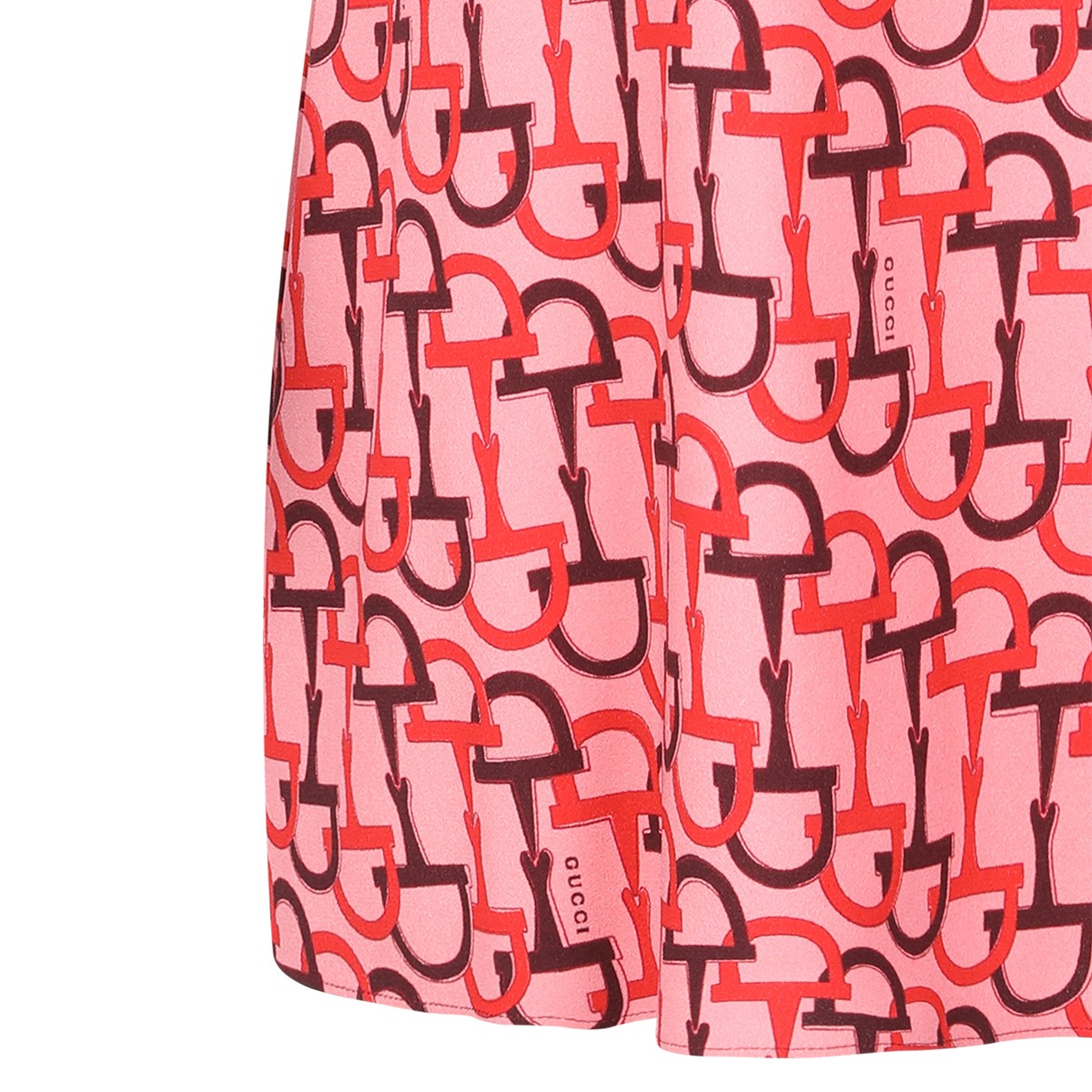 PINK MULTICOLOR VISCOSE MINI DRESS PINK MULTICOLOR VISCOSE MINI DRESS