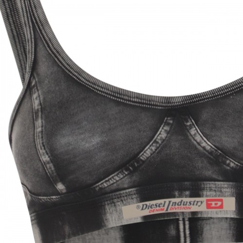 FADED BLACK COTTON BLEND KASSIE BRA