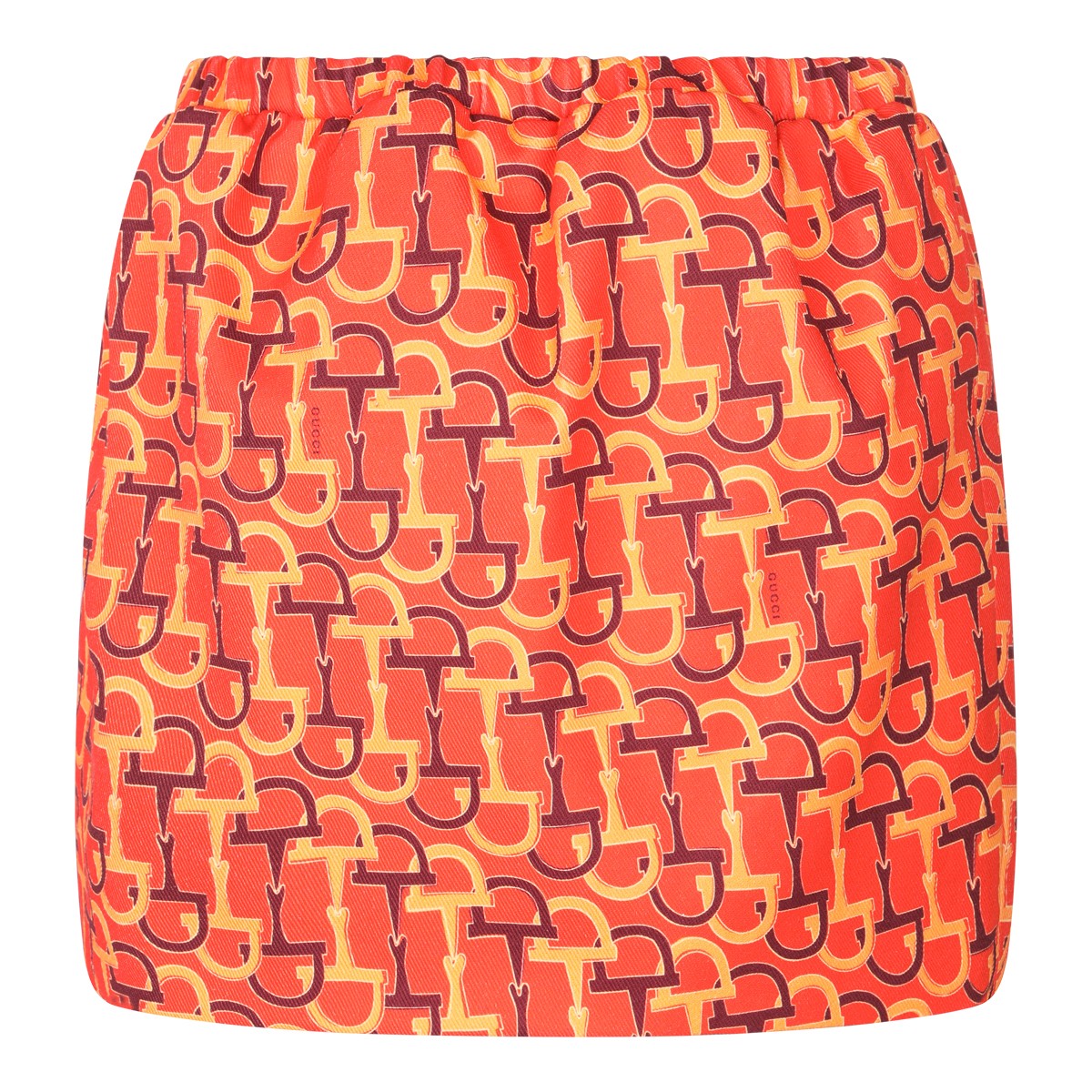 ORANGE COTTON MINI SKIRT