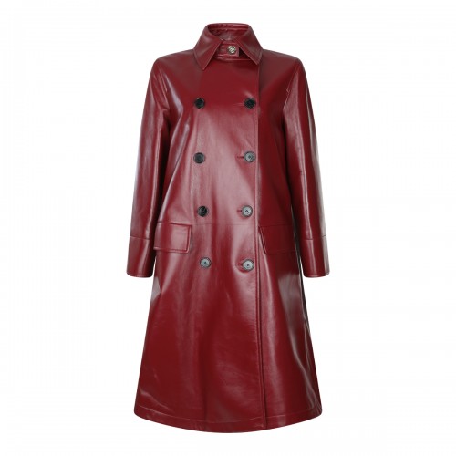 RED LEATHER COAT