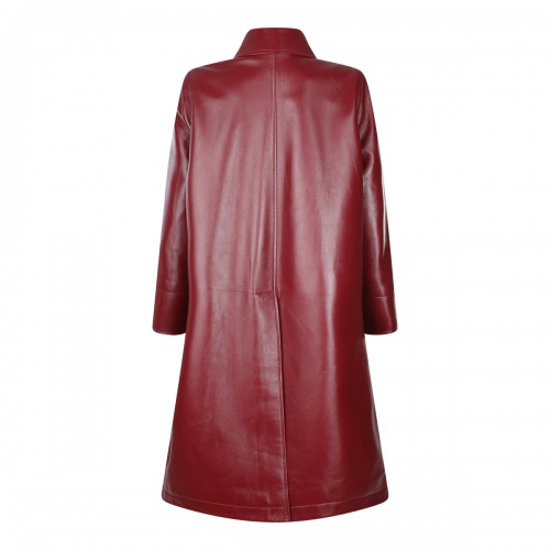 RED LEATHER COAT