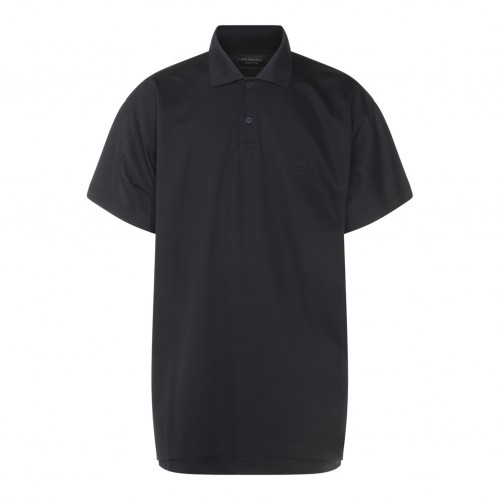 BLUE COTTON POLO SHIRT