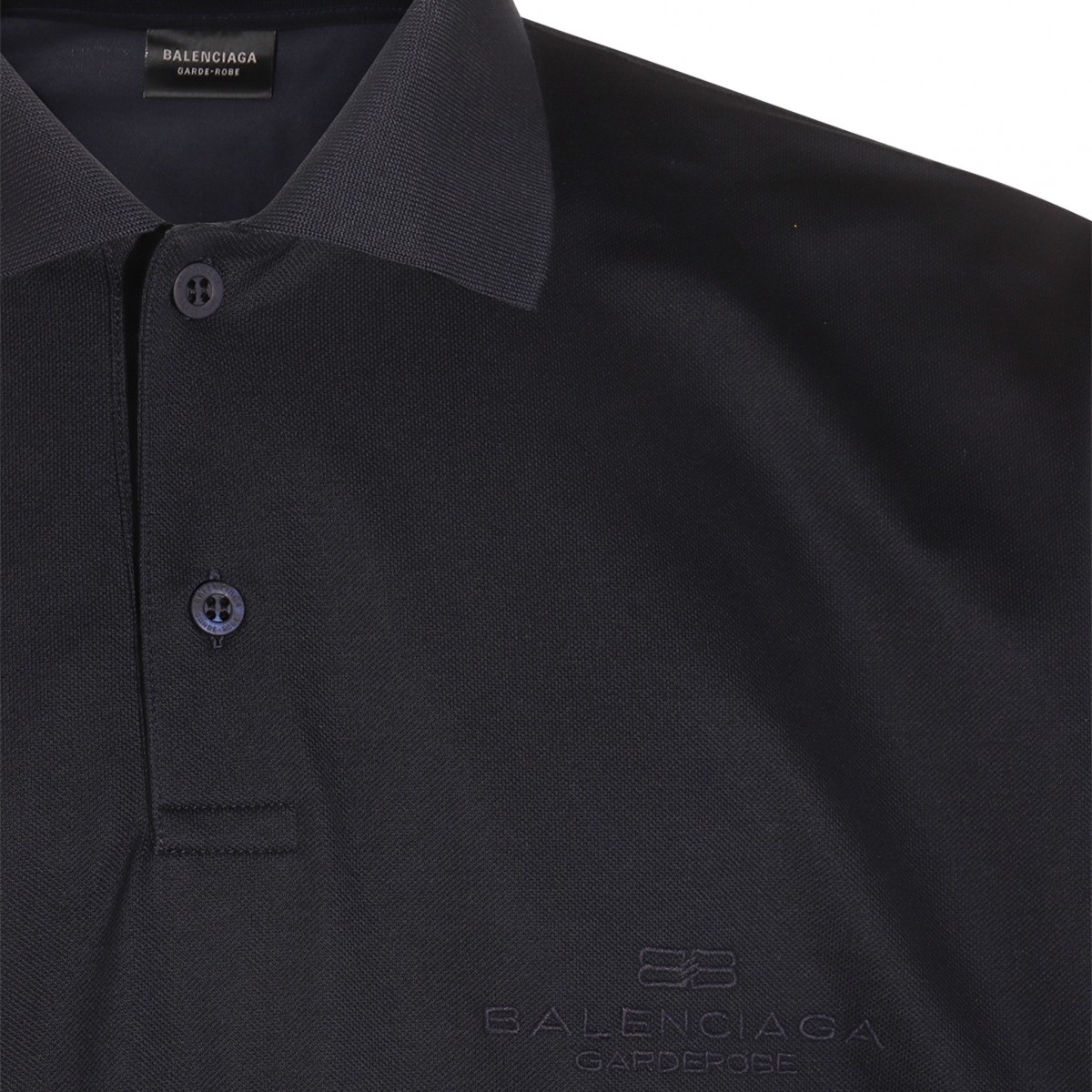 BLUE COTTON POLO SHIRT