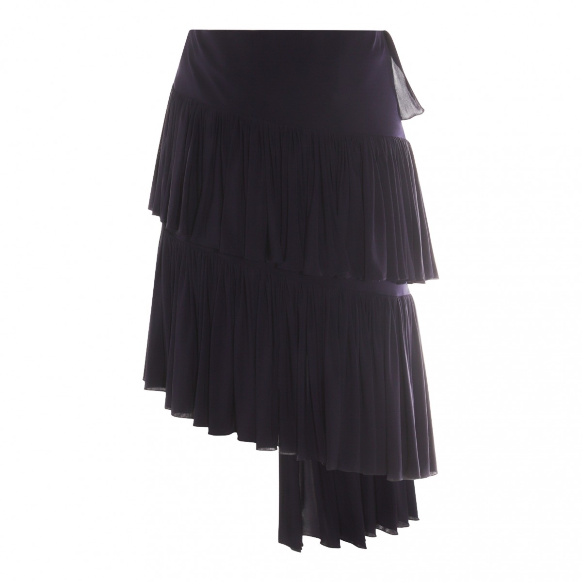 BLACK VISCOSE SKIRT