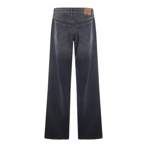 DARK BLUE COTTON DENIM JEANS 2