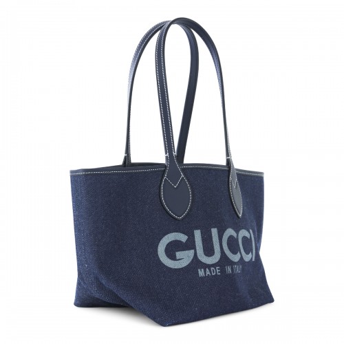 BLUE DENIM TOTISSIMA REVERSIBLE TOTES