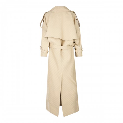 BEIGE WOOL AND SILK COAT
