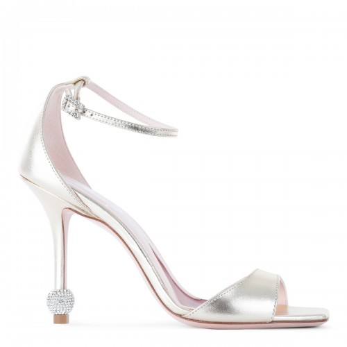 SILVER LEATHER PUMPS