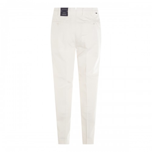WHITE COTTON BLEND PANTS 2
