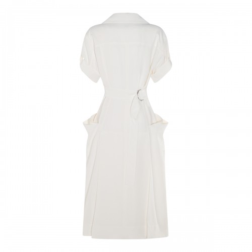 WHITE VISCOSE MINI DRESS 2