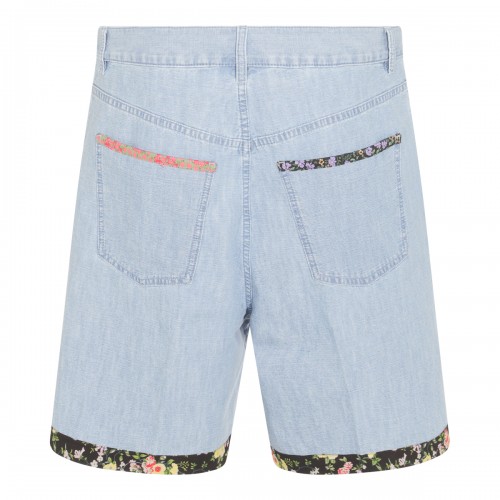 LIGHT BLUE COTTON SHORTS
