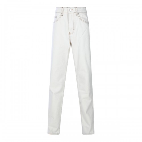 WHITE COTTON JEANS