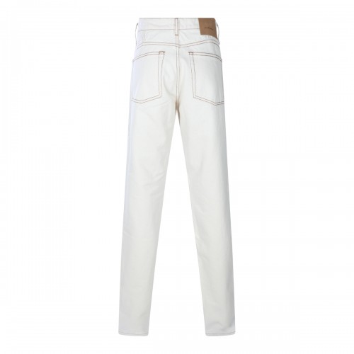 WHITE COTTON JEANS