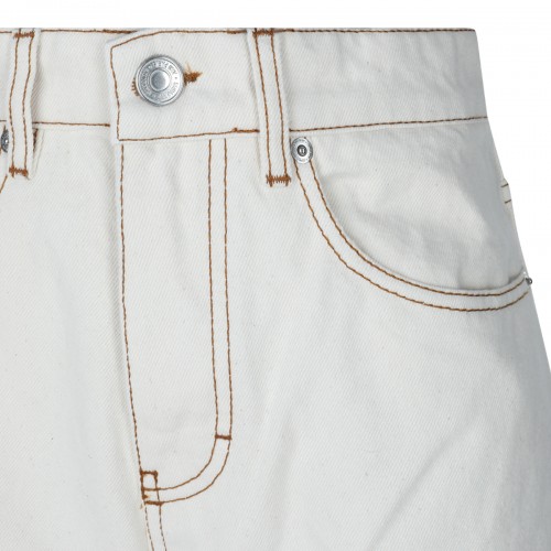 WHITE COTTON JEANS