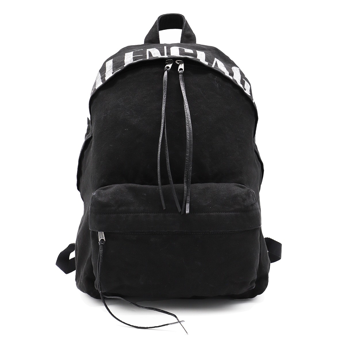 BLACK COTTON BACKPACK