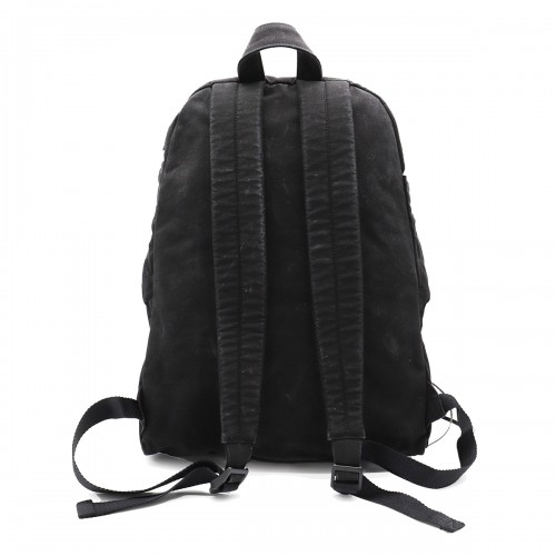 BLACK COTTON BACKPACK
