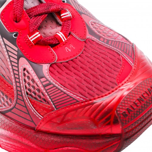 WHITE GREY RED 3XL TOE SPRAY SNEAKERS