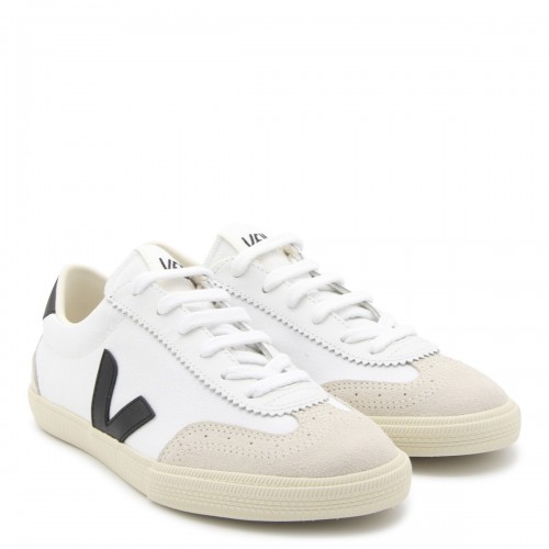WHITE AND BLACK VOLLEY SNEAKERS