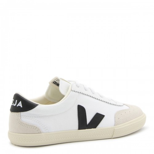 WHITE AND BLACK VOLLEY SNEAKERS