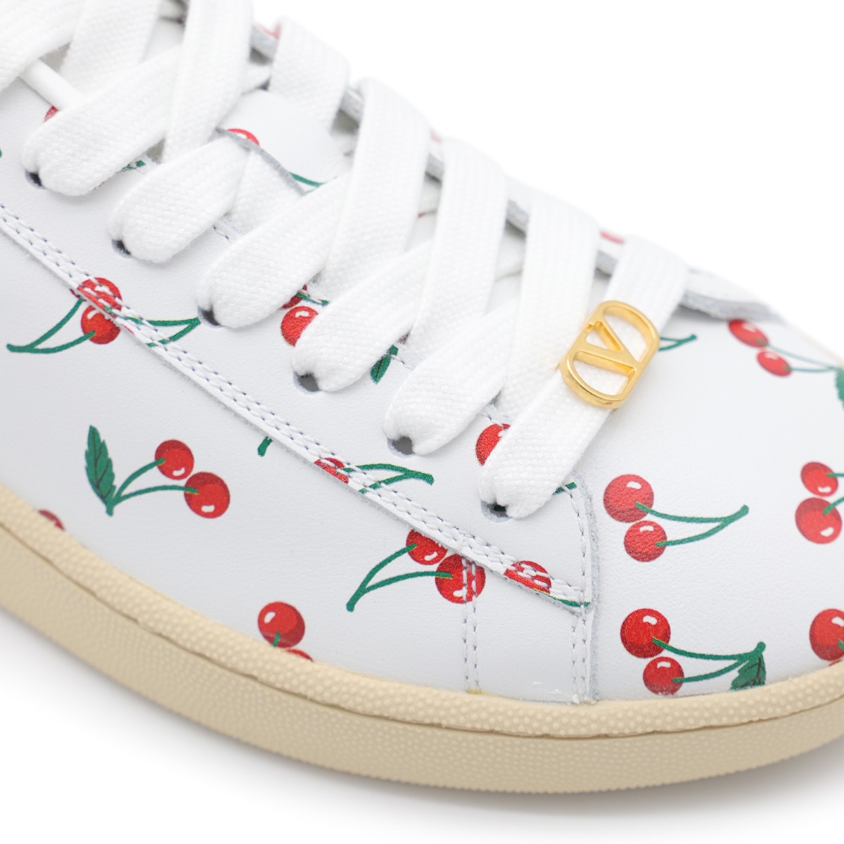 WHITE AND RED LEATHER SNEAKERS WHITE AND RED LEATHER SNEAKERS