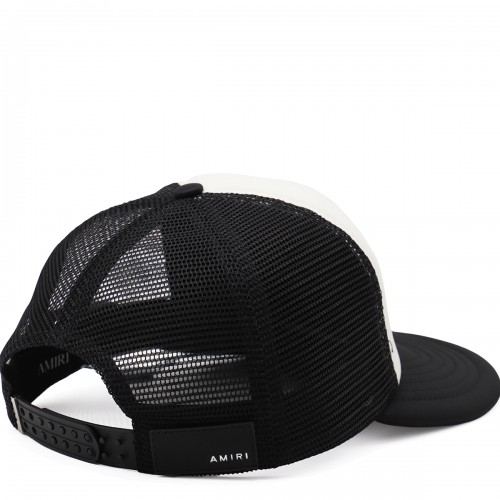 WHITE AND BLACK COTTON HAT