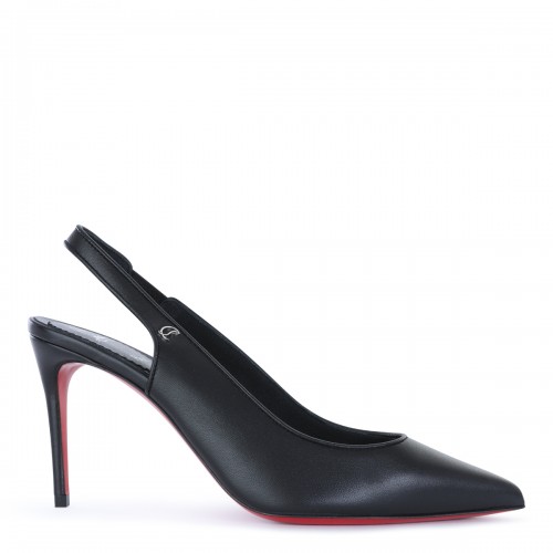 BLACK LEATHER SPORTY KATE PUMPS